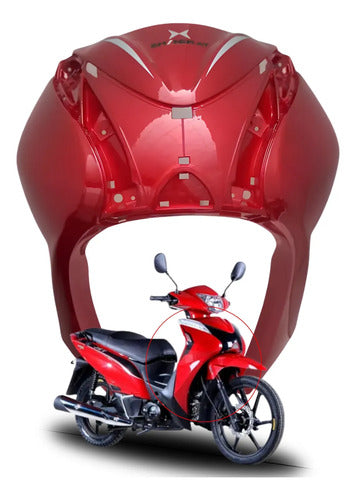 Carenagem Frontal Iron Shineray Jet 50 2020 a 2025 Jet 125 2023 a 2025 Vermelho