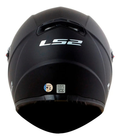 Capacete LS2 FF358 Solid Preto Fosco