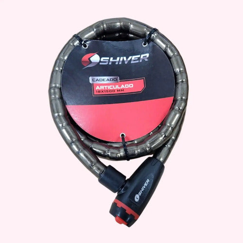 Trava Anti-furto Cadeado Articulado 18x1500mm Shiver
