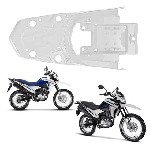 Paralama Traseiro Paramotos Honda Bros 160 2022 a 2025 Branco