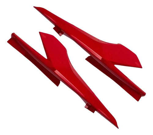 Par de Rabetas Laterais Paramotos Honda Cg 160 Titan 2016 a 2018 Vermelho Marrakesh Perolizado