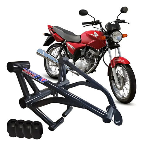 Protetor de Motor Stunt Race Street Cage Honda Cg 125 150 Titan Fan Start Cargo Preto Brilhante