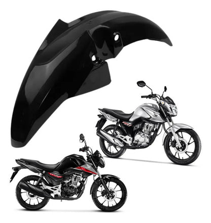 Paralama Dianteiro sem Suporte Paramotos Honda Cg 160 Titan 2022 a 2024 Preto Brilhante