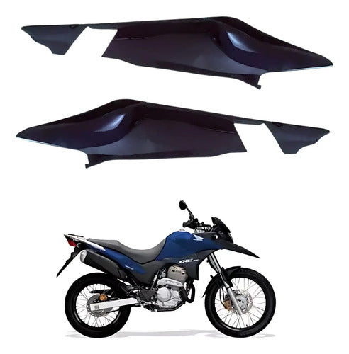 Par de Rabetas Laterais Paramotos Honda Xre 300 2010 a 2012 Azul