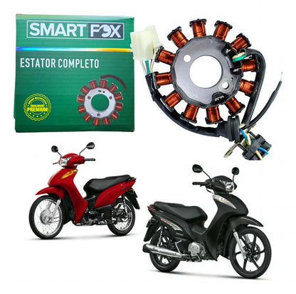 Magneto Estator com Bobina de Pulso Smartfox Honda Biz 125 2011 a 2015