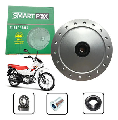 Cubo da Roda Dianteira Freio a Tambor Smartfox Honda Pop 100 2007 em diante Pop 110i 2016 a 2025