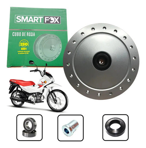 Cubo da Roda Dianteira Freio a Tambor Smartfox Honda Pop 100 2007 em diante Pop 110i 2016 a 2025