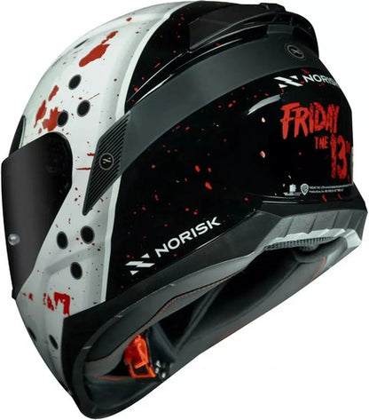 Capacete Norisk Razor Jason Mask Cinza Brilhante