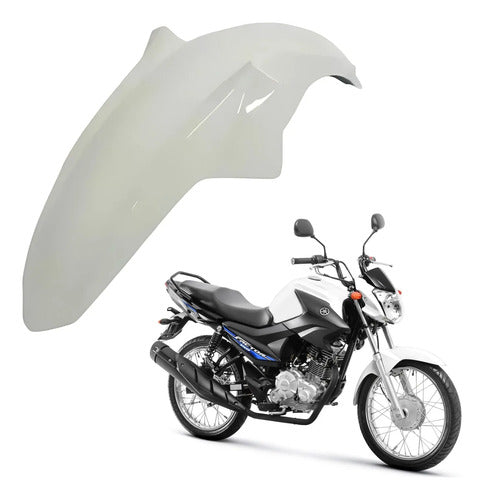 Paralama Dianteiro Paramotos Yamaha Factor 125 150 2016 a 2022 Branco Brilhante