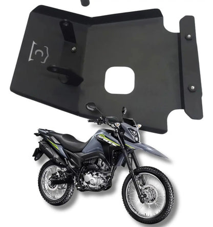 Protetor de Cárter Chapam Honda Bros 160 Xre 190 2025 em diante Preto Fosco