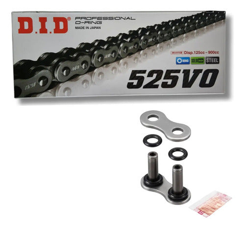 Kit Relação DID Premium com Retentor Suzuki V-Strom 650 2019 a 2025 525VO 120L 47/15T