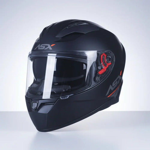 Capacete ASX City SV Solid com Óculos Solar Interno Preto Grafite Fosco Tamanho 54/XS