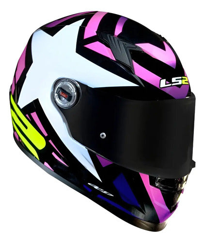 Capacete LS2 FF358 Starwar Preto Rosa