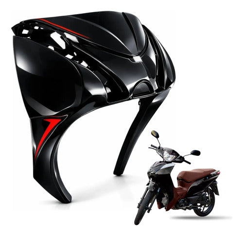 Carenagem Frontal Bico Smartfox Shineray Jet 50 125 2023 a 2025 Preto