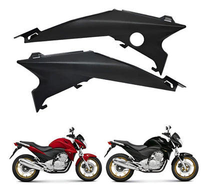 Par de Carenagens Laterais Traseiras Paramotos Honda Cb 300r 2009 em diante Preto