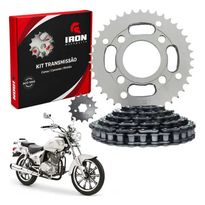 Kit Relação Iron sem Retentor Dafra Kansas 150 2008 em diante 428H 120L 39/15T