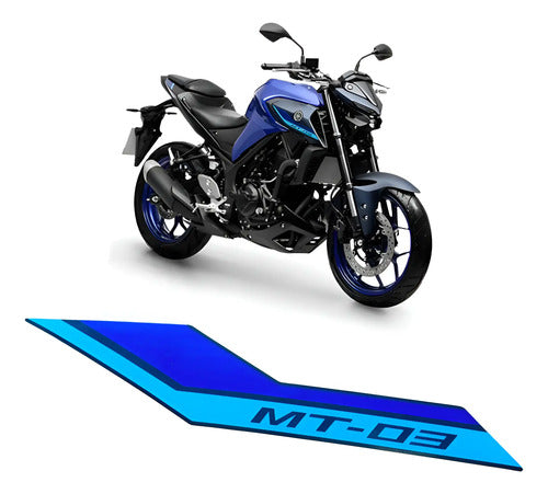 Adesivo da Aba do Tanque Direita Yamaha Mt-03 2023 em diante Azul