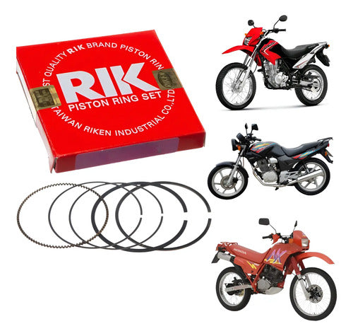 Jogo de Anéis do Pistão RIK Honda Bros 150 Cbx 200 Strada Nx 200 Xr 200r 3,00 mm