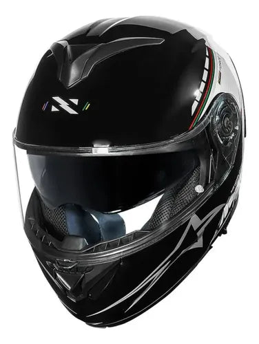 Capacete Norisk FF302 Soul II Grand Prix África do Sul com Óculos Solar Interno Branco Tamanho 60/L