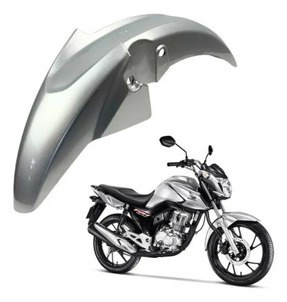 Paralama Dianteiro sem Suporte Paramotos Honda Cg 160 Titan Fan 2022 a 2024 Prata