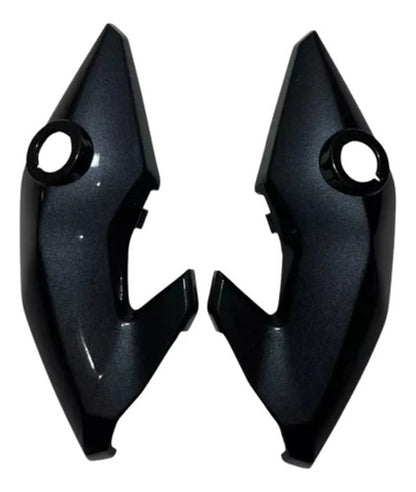 Par de Bananinhas Carenagens Laterais do Farol Paramotos Honda Cg 150 160 Fan Start Cinza Una