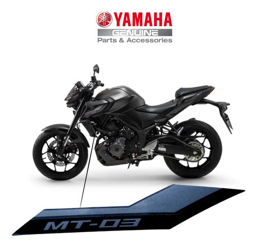 Adesivo da Aba do Tanque Esquerda Yamaha Mt-03 2022 em diante Preto