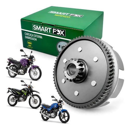 Campana da Embreagem Smartfox Yamaha Factor 125 2000 a 2016 Xtz 125 2006 em diante