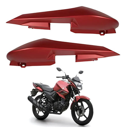 Par de Rabetas Laterais Paramotos Yamaha Fazer 150 2019 a 2022 Vermelho Fosco