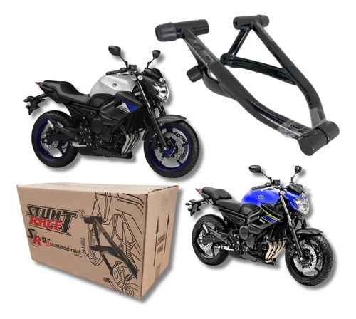 Protetor de Motor Stunt Race Cage Yamaha Xj6 2010 em diante Preto Brilhante