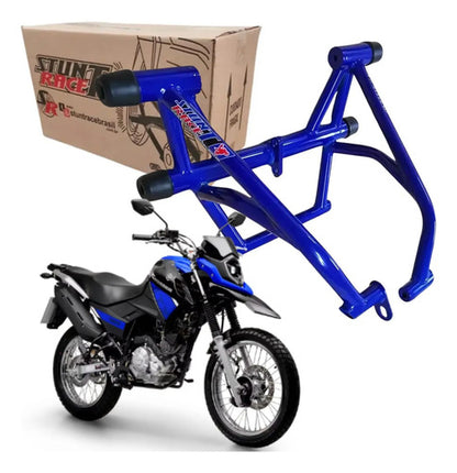 Protetor de Motor Stunt Race Street Cage Yamaha Crosser 150 2014 a 2024 Azul Metálico
