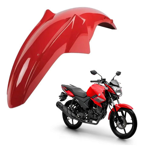 Paralama Dianteiro Yamaha Factor 125 Fazer Factor 150 2016 a 2024 Vermelho Brilhante
