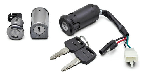 Conjunto de Travas com Chave de Ignição Magnetron Honda Pop 100 2007 em diante