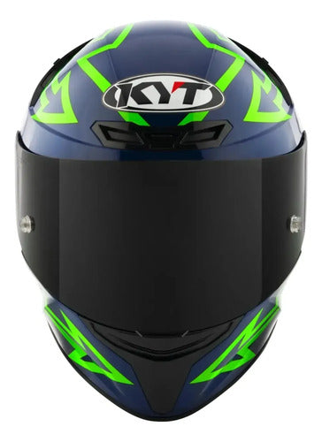 Capacete KYT TT-Course Manzi 23 Preto Verde Brilhante