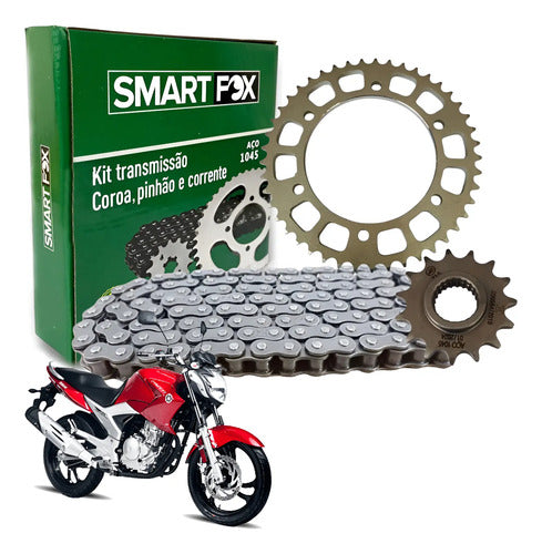 Kit Relação Smartfox sem Retentor Yamaha Fazer 250 2006 a 2017 428H 132L 45/15T