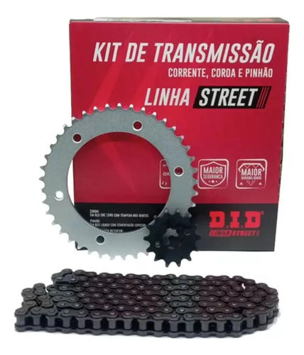 Kit Relação DID com Retentor Yamaha Fazer Fz15 150 2023 a 2025 428HXV 128L 41/14T