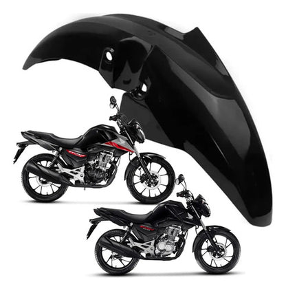 Paralama Dianteiro Paramotos Honda Cg 150 160 Titan Fan Preto Brilhante