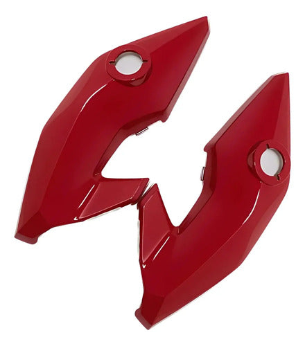 Par de Carenagens Laterais do Farol Paramotos Honda Cg 160 Fan Start 2016 a 2019 Vermelho Maceió