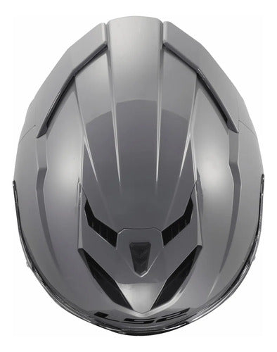 Capacete LS2 FF818 Storm III Solid com Óculos Solar Interno Cinza Brilhante Tamanho 62/XL