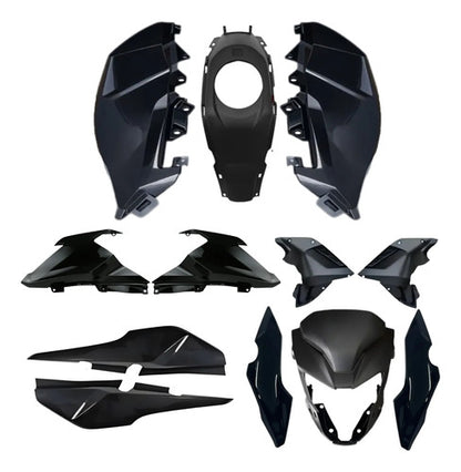 Kit Carenagem Completo Paramotos Honda Cg 160 Fan 2025 em diante Preto Perolizado