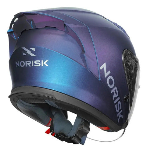 Capacete Aberto Norisk Downtown II Solid com Óculos Solar Interno Azul Fosco Tamanho 60/L