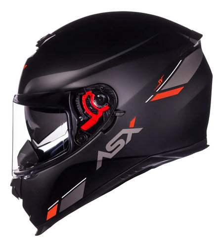 Capacete ASX Eagle SV Solid com Óculos Solar Interno Preto Fosco