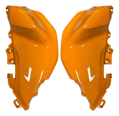 Par de Capas do Tanque Paramotos Honda Cg 160 Titan 2025 em diante Laranja
