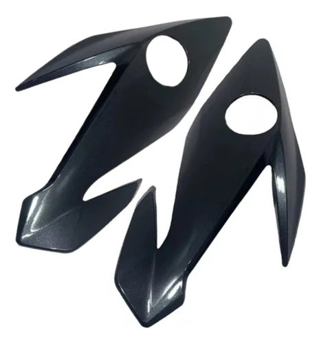 Bananinha Par de Carenagens Laterais do Farol Paramotos Honda Cg 160 Titan 2022 a 2024 Cinza