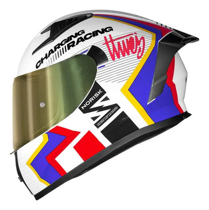 Capacete Norisk Flow Vizion com Spoiler Branco Brilhante Tamanho 58/M