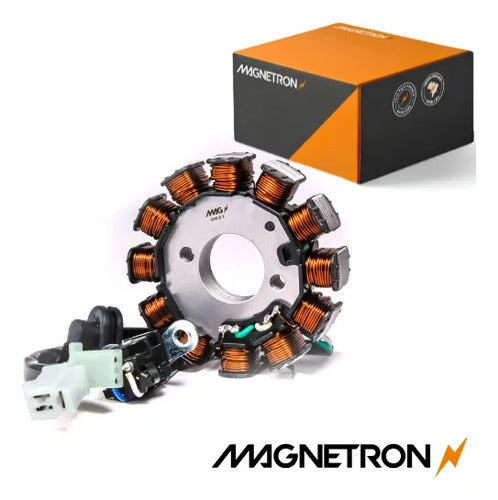 Magneto Estator com Bobina de Pulso Magnetron Honda Biz 125 2018 a 2024