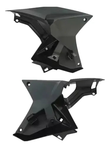 Par de Acabamentos Internos da Aba do Tanque Paramotos Honda Cg 160 Titan 2016 a 2021 Preto