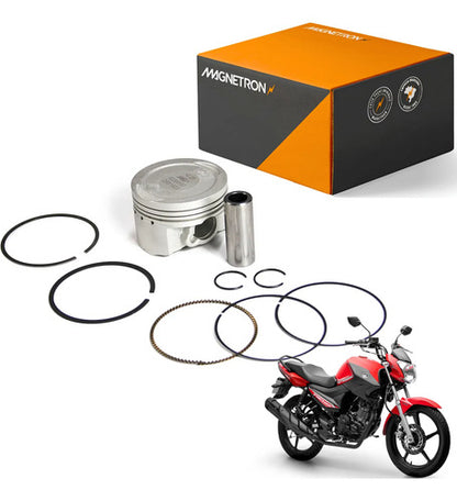 Kit Pistão com Anéis Magnetron Yamaha Factor 125 2017 a 2024 0,25 mm