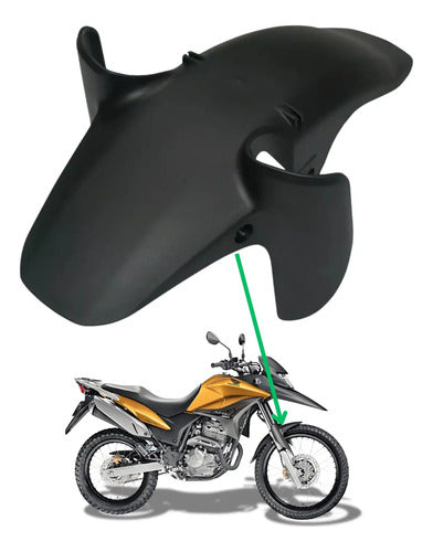 Paralama Dianteiro Inferior Paramotos Honda Xre 300 2010 a 2012 Preto Fosco