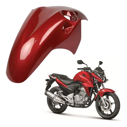 Paralama Dianteiro Paramotos Honda Cb 300r 2013 a 2015 Vermelho Perolizado