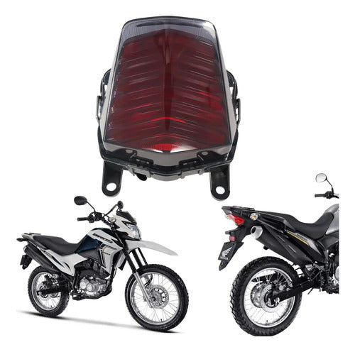Lanterna Traseira Paramotos Honda Bros 160 2015 a 2024 Vermelho Fumê
